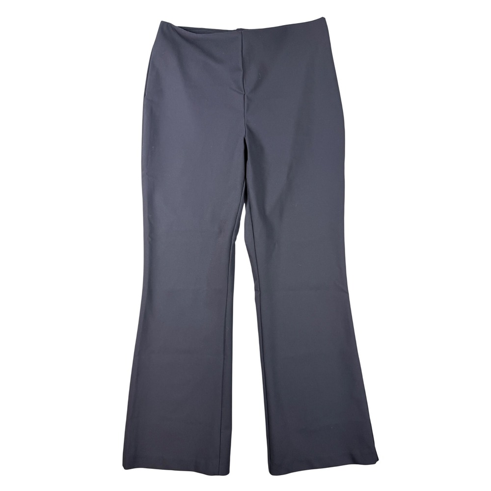Rachel Zoe Womens Size 14 Black Flare Pull On Stretch Pants Trousers High Waist